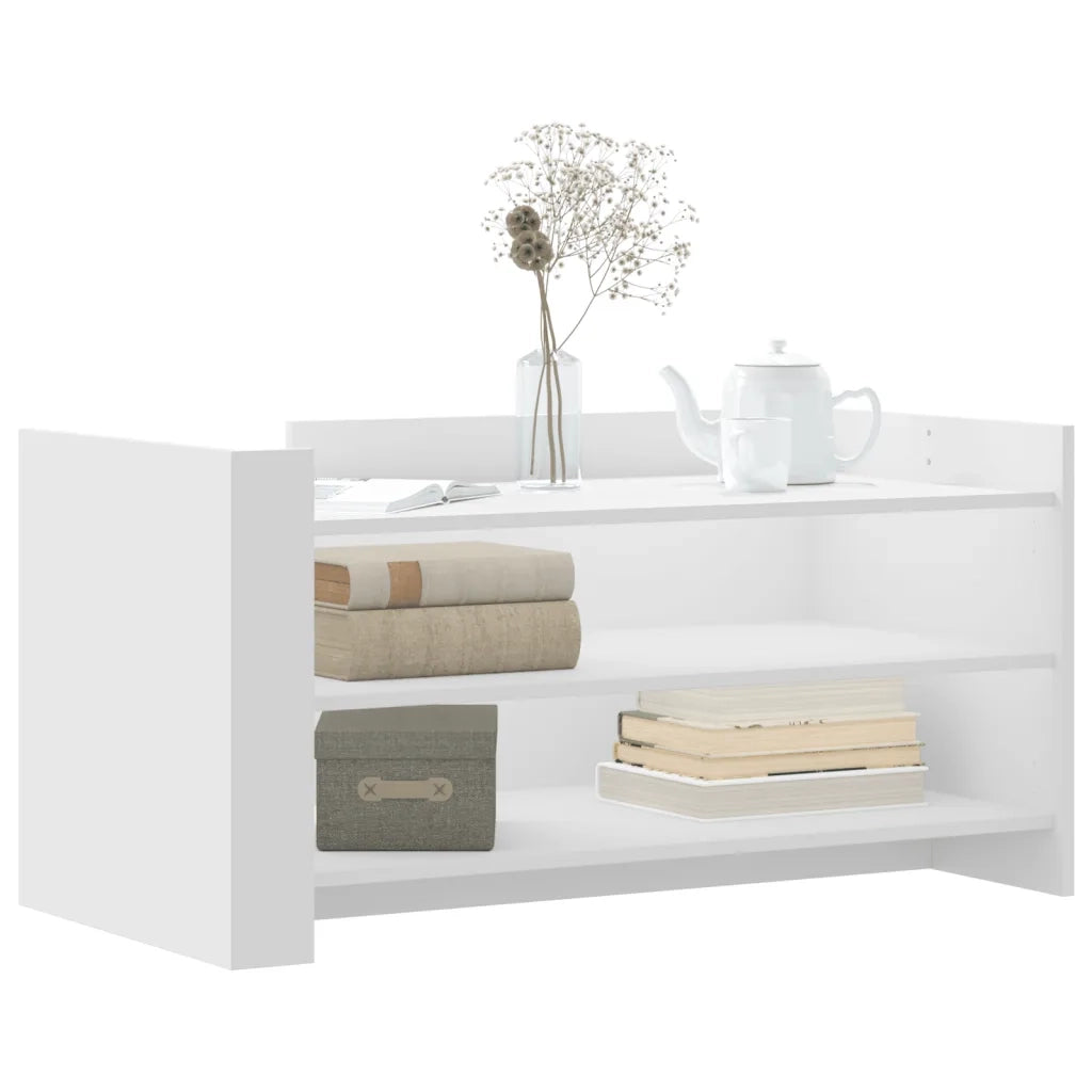 Tavolino da Salotto-Tavolino da soggiorno-Tavolo Bianco 100x50x50 cm in Legno Multistrato 616415