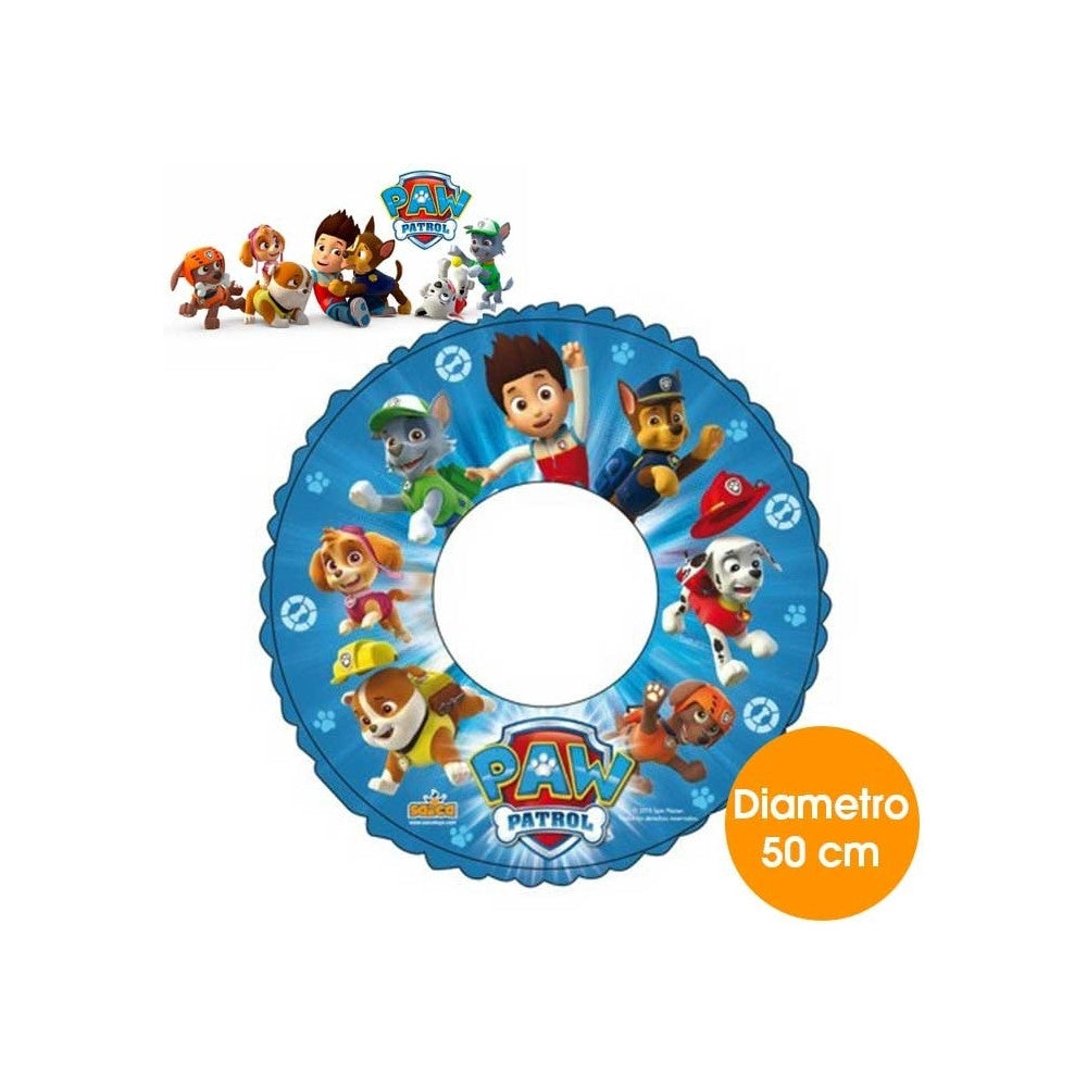 Trade Shop - Salvagente Da Mare O Piscina Bambini Diametro 50 Cm Paw Patrol -