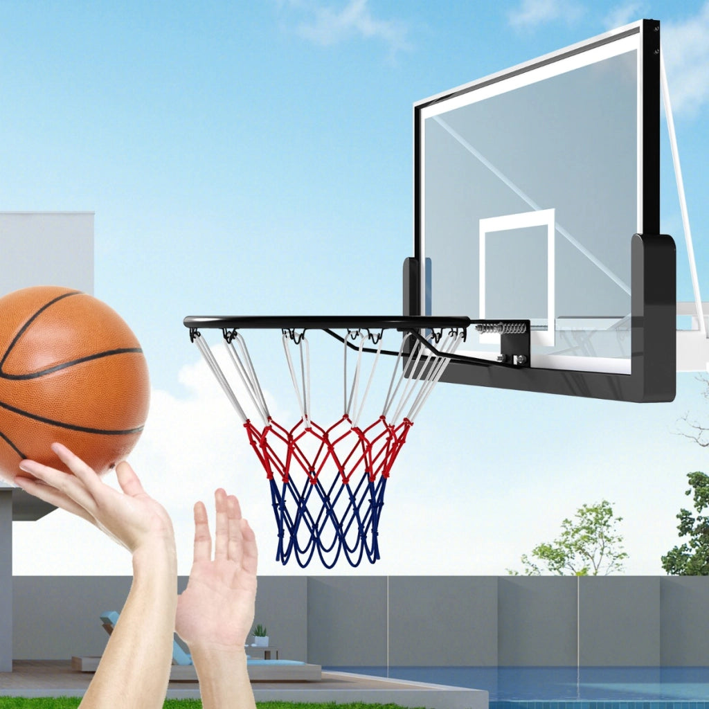 Cerchio da basket montaggio a parete sostituzione obiettivo con doppie molle-Cerchio universale per canestri Nero