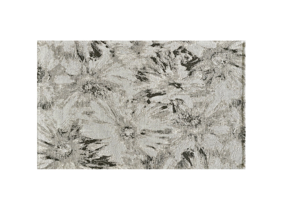 Tappeto Salotto Velour Antiscivolo Disegno Fior Di Loto By Suardi - 200x280 - Argento