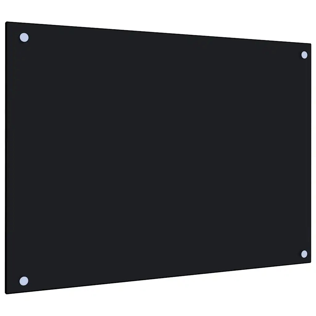 Paraschizzi per Cucina 2 pz-Set di 2 Protezione parete cucina Neri 70x50 cm in Vetro Temperato