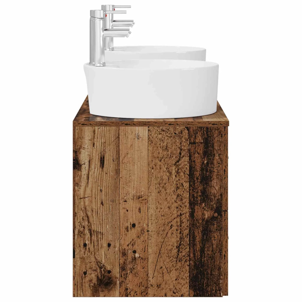 Set di mobili per il bagno 3 pz Legno antico 3405889