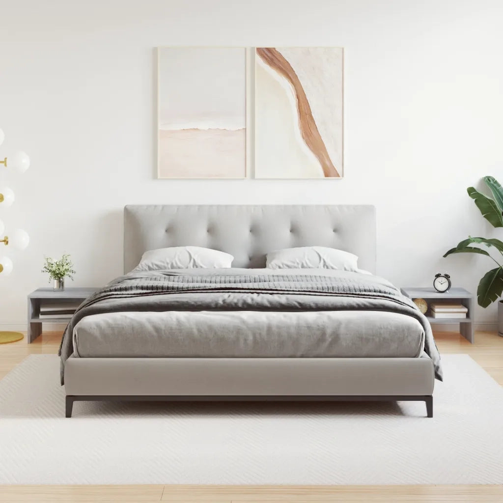 Set di 2 Comodini | Armadio da Notte | Mobiletto da notte Grigio Sonoma 40x30x30 cm in Legno Multistrato