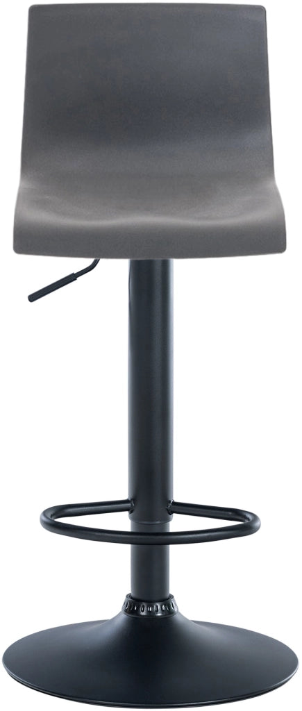 Sgabello Hover in polipropilene e metallo grigio,Metallo nero opaco