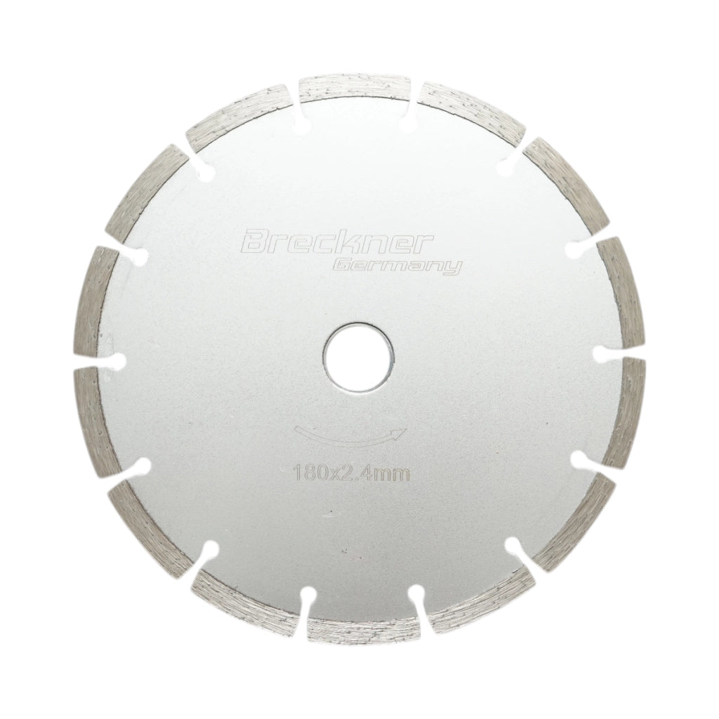 Disco diamantato segmentato 180x2,4x22,23 mm, taglio a secco per calcestruzzo, pietra, mattoni Breckner Germany