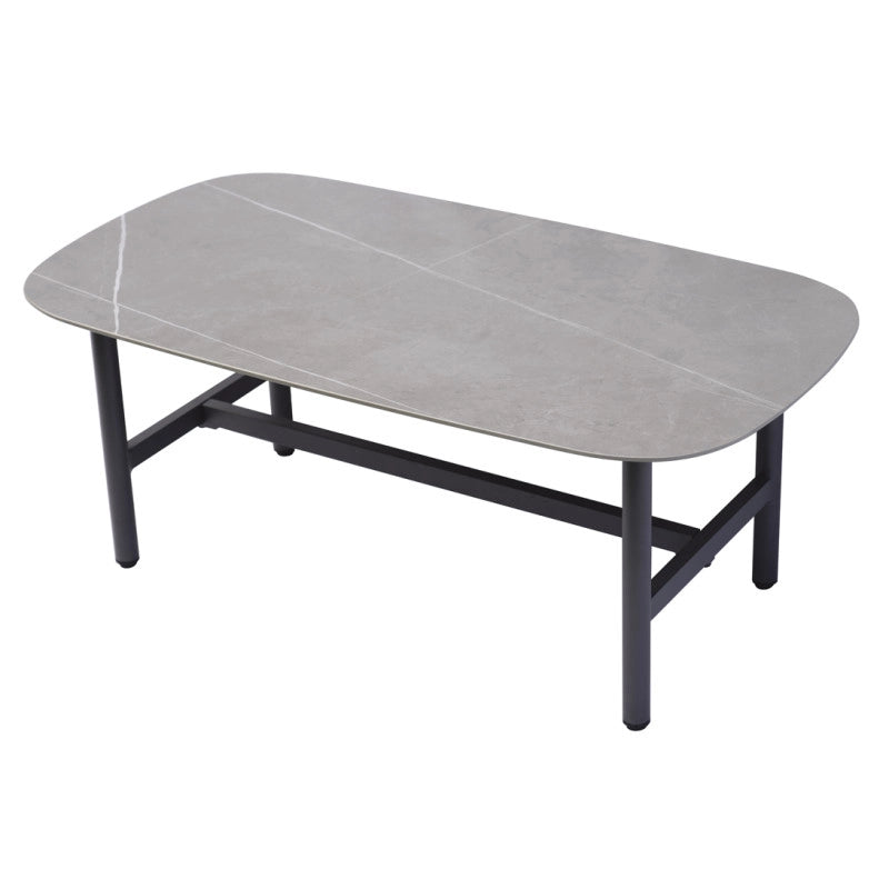 Salotto Almeria Alluminio Antracite Tavolino Gress Moia