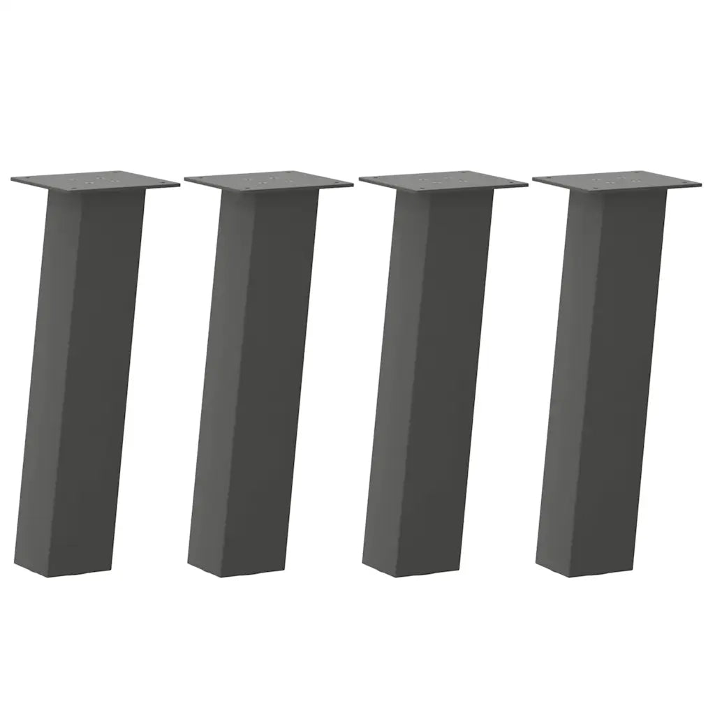 Gambe per tavolino 4 pz Antracite 30 cm Acciaio