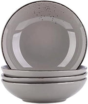 Piatti per zuppa, 4 pezzi, piatti profondi in ceramica colorati, Ø 20 cm, servizio da tavola, piatti per zuppa