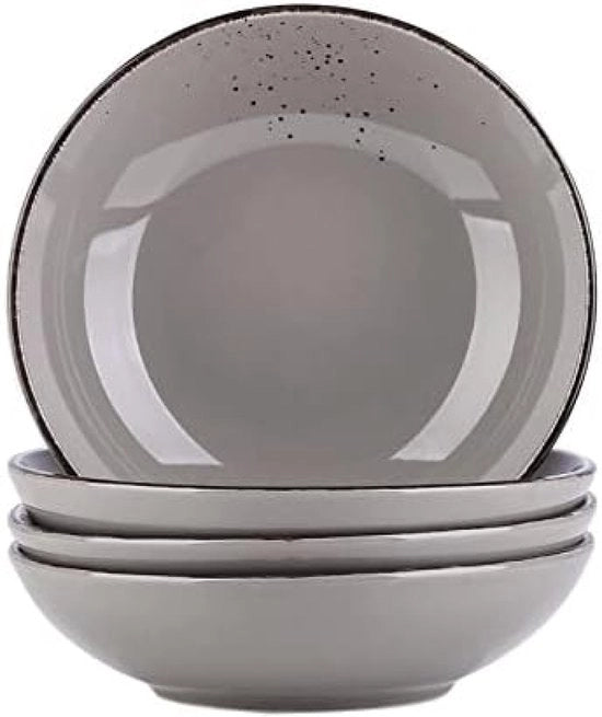 Piatti per zuppa, 4 pezzi, piatti profondi in ceramica colorati, Ø 20 cm, servizio da tavola, piatti per zuppa