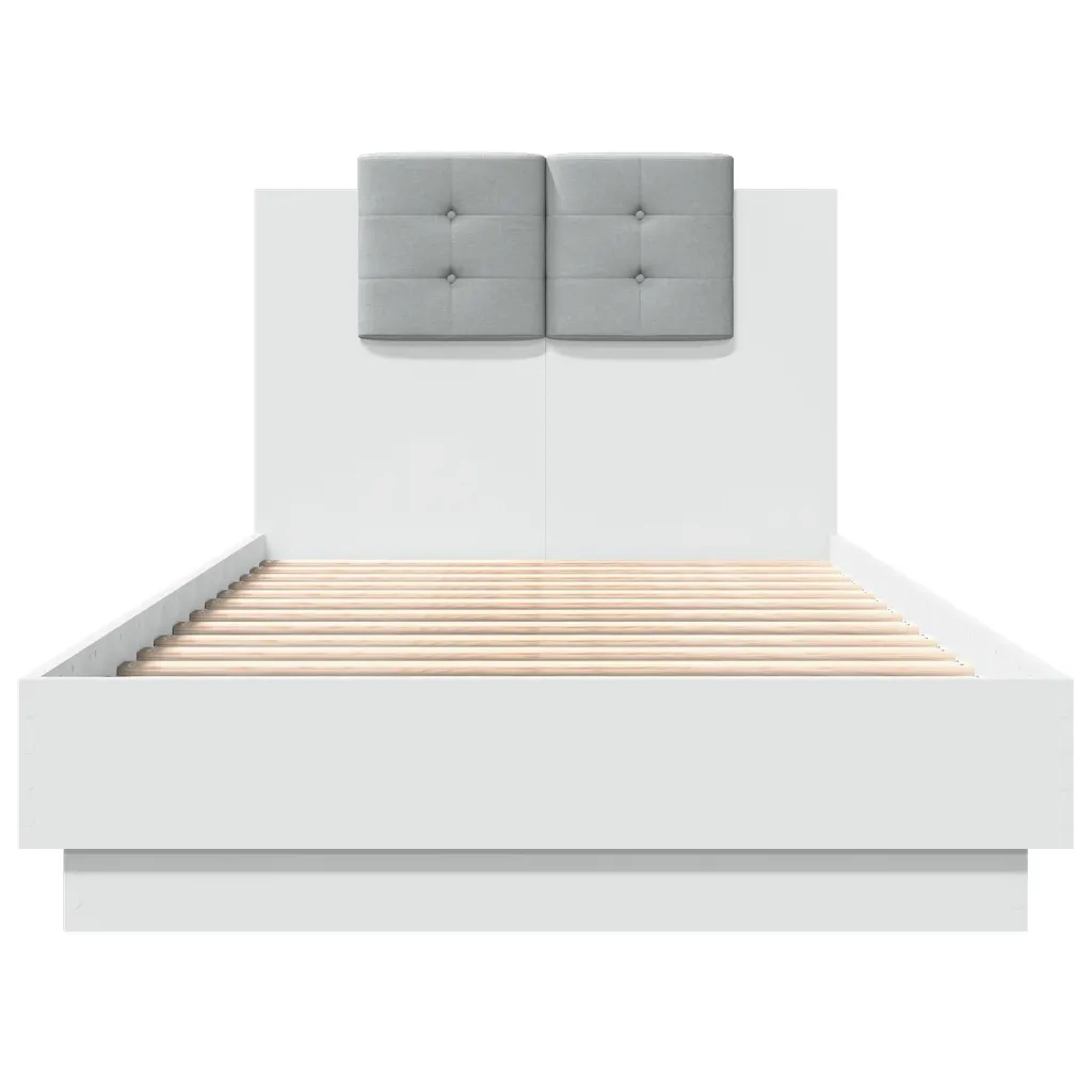 Giroletto con Testiera Bianco 75x190 cm in Legno Multistrato 3209975