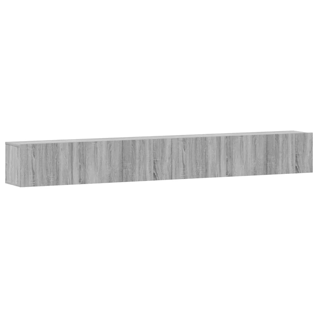 Set Mobili Porta TV 3 pz Grigio Sonoma in Legno Multistrato 3114476
