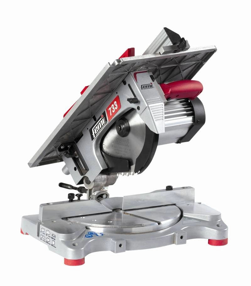 Femi 733 – Troncatrice circolare legno e alluminio 1300 W con piano superiore e lama Ø 254 mm