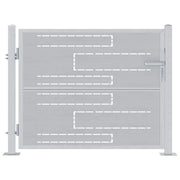 Cancello da giardino Argento 85 x 70 cm Acciaio inossidabile 3402572