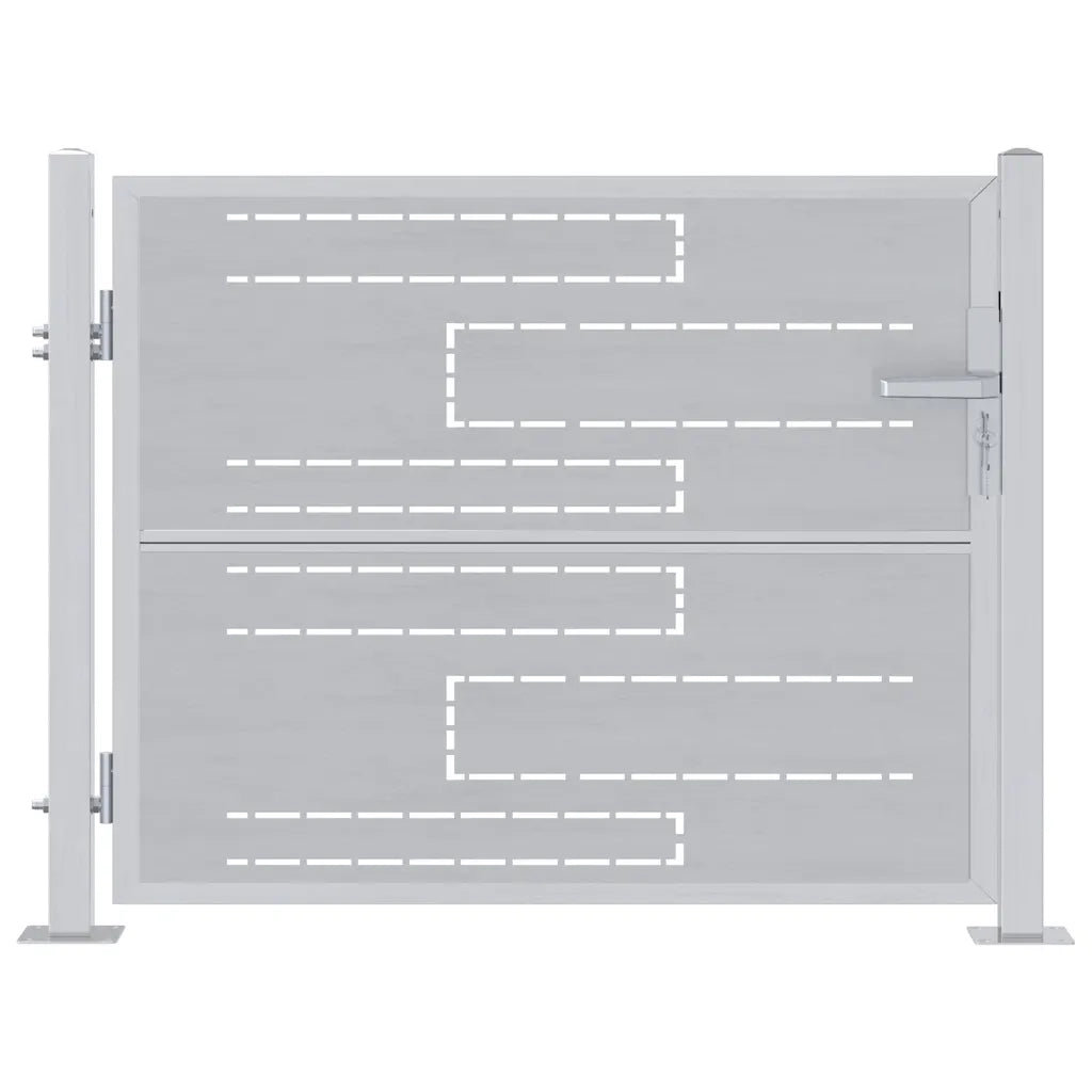 Cancello da giardino Argento 85 x 70 cm Acciaio inossidabile 3402572