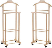 SET 2 MAURY'S DOPPIO INDOSSATORE DA CAMERA LEGNO DI FAGGIO 43 X 33 X 105 H