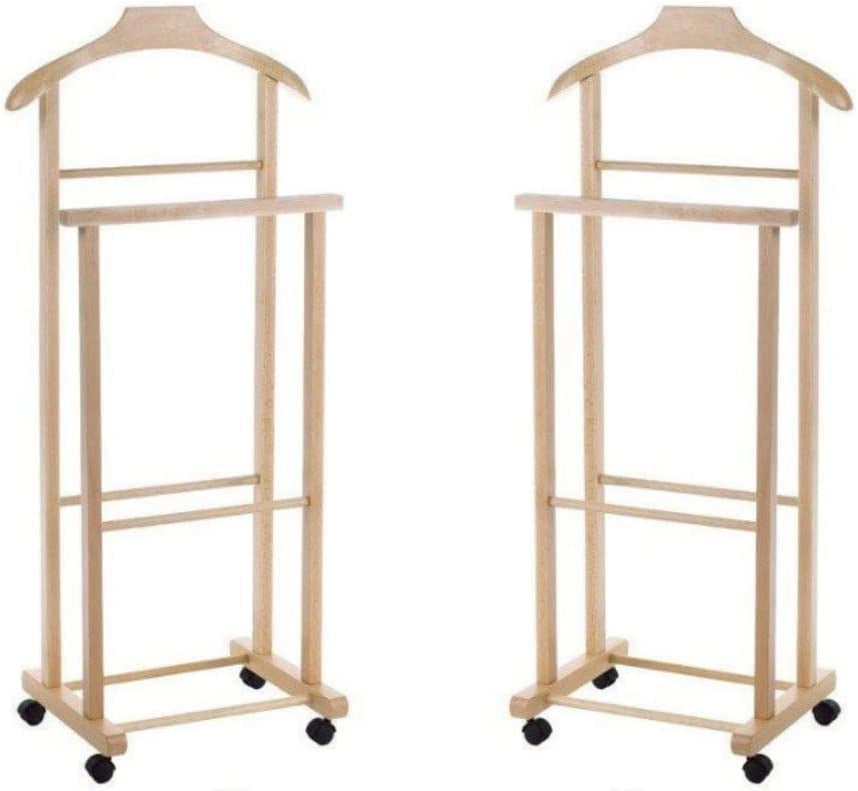 SET 2 MAURY'S DOPPIO INDOSSATORE DA CAMERA LEGNO DI FAGGIO 43 X 33 X 105 H