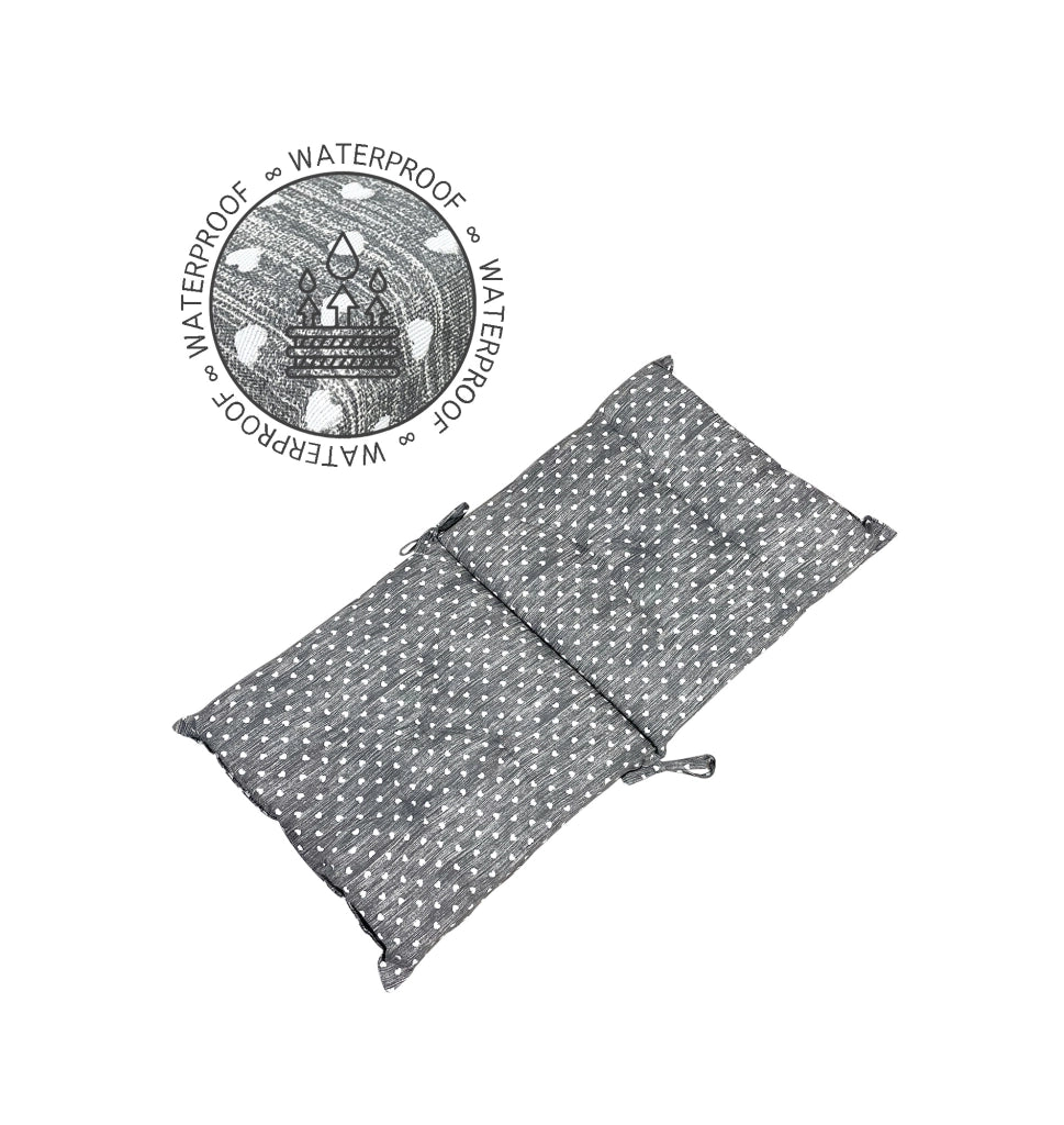 Set Cuscini Sedia Con Schienale Imbottiti Con Laccetti Banda Elastica 40 x 80 Cm CuoricinoPiombo - 4 Pezzi