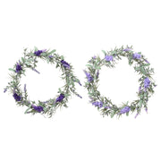 GHIRLANDA LAVANDA D.33XH6CM POLIESTERE 2 COL. ASS.