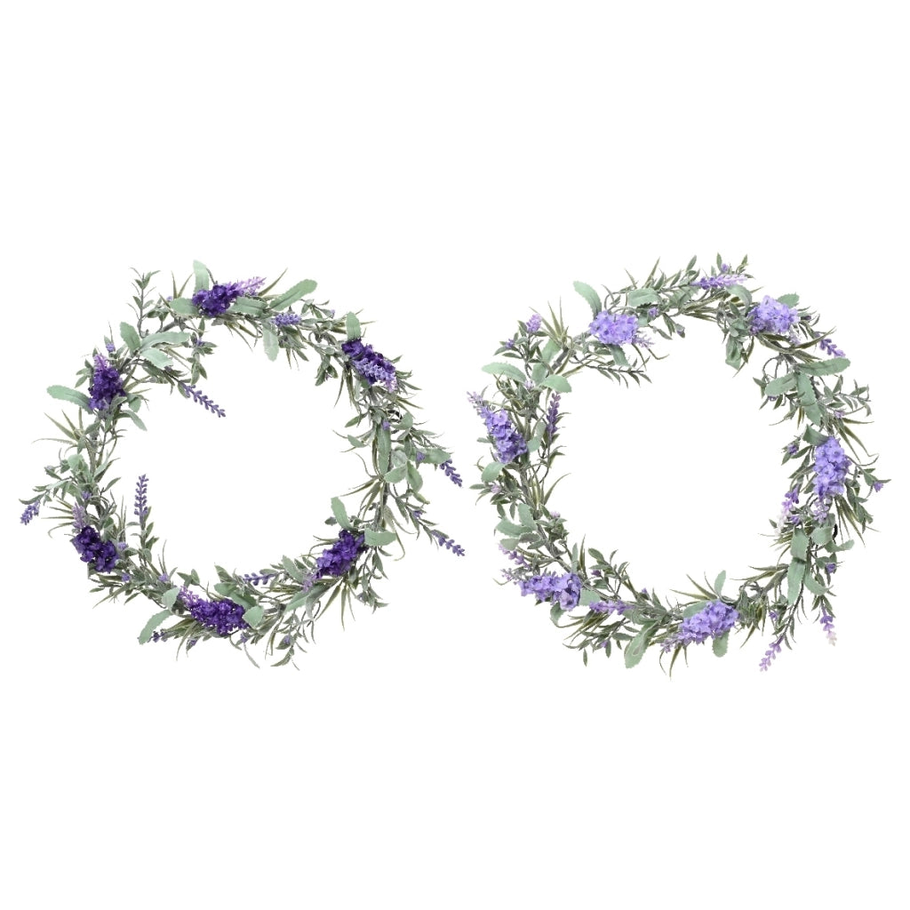 GHIRLANDA LAVANDA D.33XH6CM POLIESTERE 2 COL. ASS.