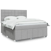 Giroletto a Molle con Materasso Grigio Chiaro180x200 cm Tessuto