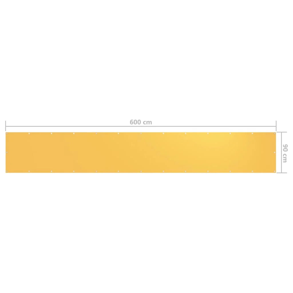 Schermo per balcone schermo per la privacy 90 x 600 cm tessuto Oxford giallo 02_0010206