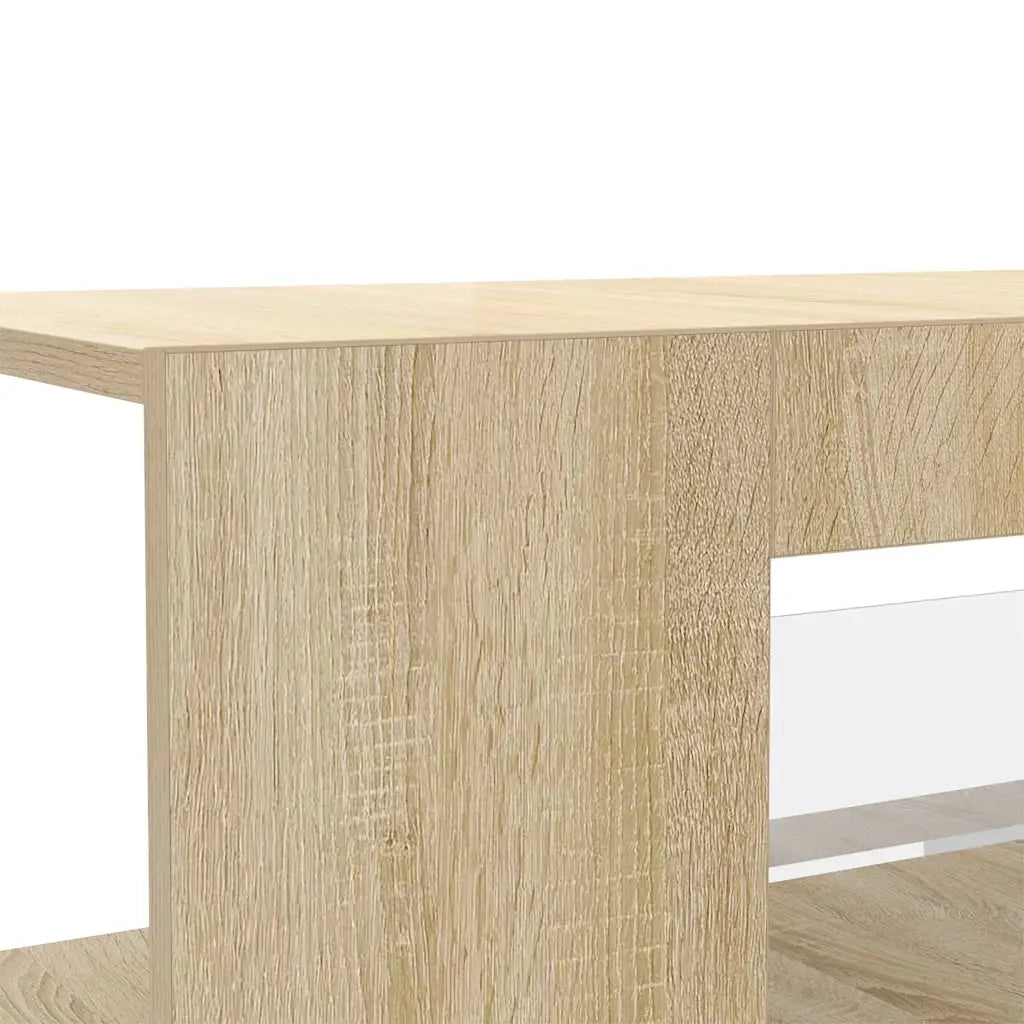 Mobile Porta TV con Luci LED Rovere Sonoma 90x39x30 cm
