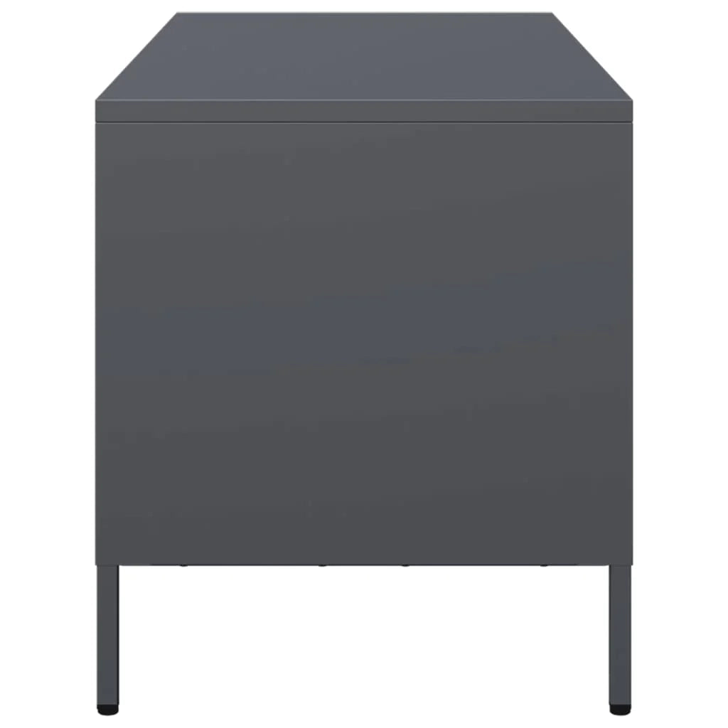 Mobile TV multimediale scaffale TV credenza mobile TV sala da pranzo soggiorno camera da letto 101,5 x 39 x 43,5 cm acciaio laminato a freddo antracite 02_0026387