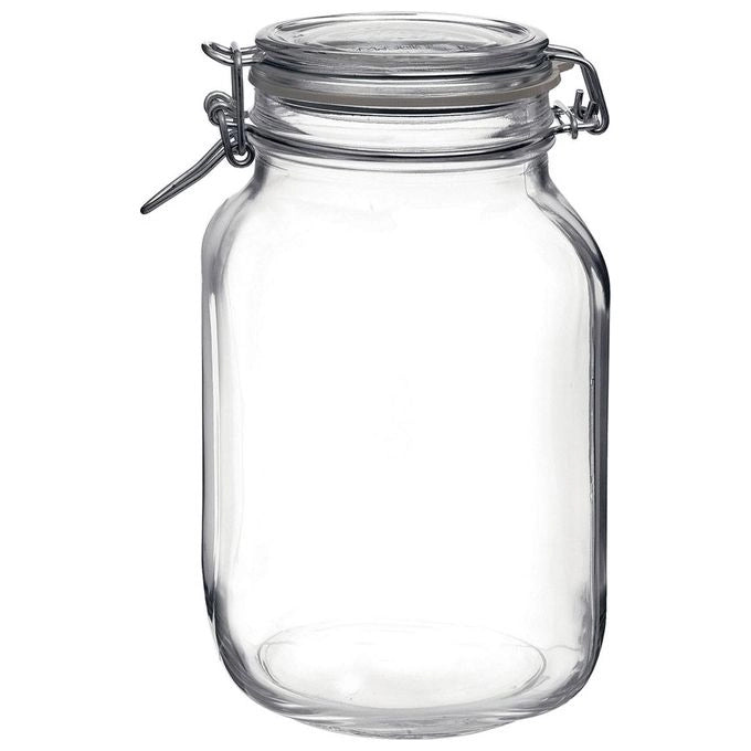 Bormioli Rocco Vaso Vetro Fido con Tappo Ermetico Cilindrico 2 lt