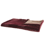 Coperta plaid in tessuto di poliestere bordeaux 150 x 200 cm design retrò soggiorno camera da letto copriletto rettangolare