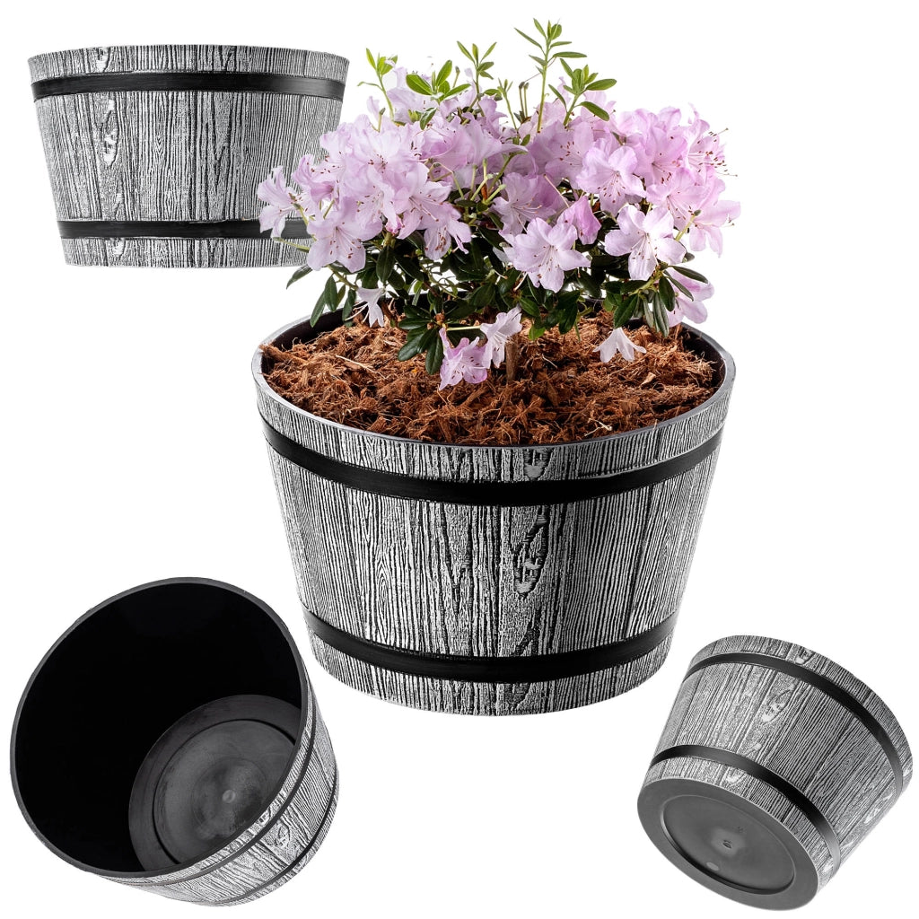 Vaso da fiori KADAX, vaso per fiori, copertura da giardino, rotondo, supporto per fiori in plastica, 30 cm