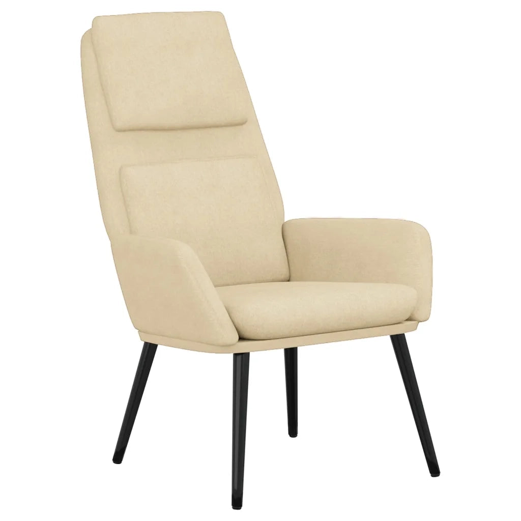 Poltrona | Sedia Relax Crema in Tessuto