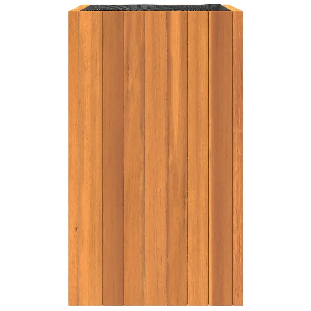 Fioriera | Cassetta per fiori | Vaso da Giardino 35x35x60 cm in Legno Massello di Acacia