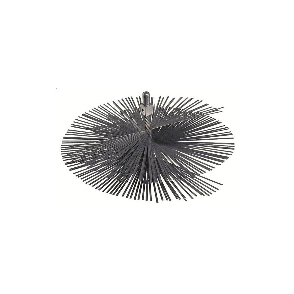 Scovolo tondo metallico a lamelle flessibili per pulizia canne fumarie, diametro 300mm