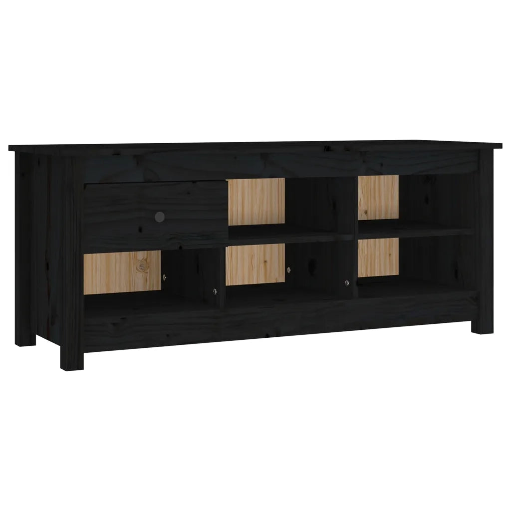 Scarpiera Nera 110x38x45,5 cm in Legno Massello di Pino cod mxl 39054