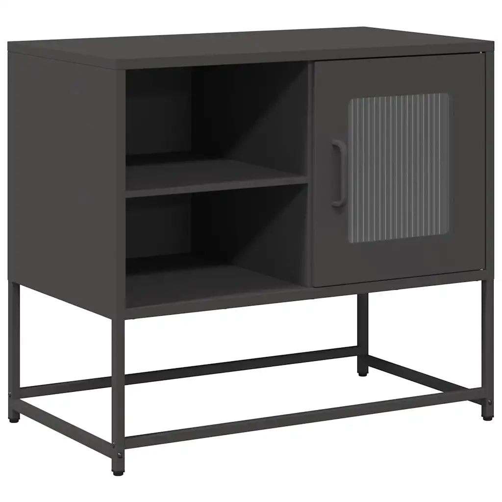 Mobile TV | Armadietto TV | Mobile Porta TV Nero 68x39x60,5 cm in Acciaio