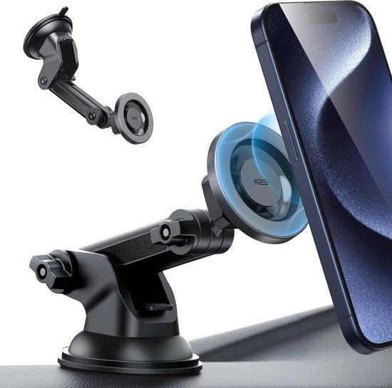 Magnetico per fissaggio al cruscotto per telefono compatibile con MagSafe - supporto magnetico per auto per vetro - iPhone 15/14/13/12 - accessori per auto