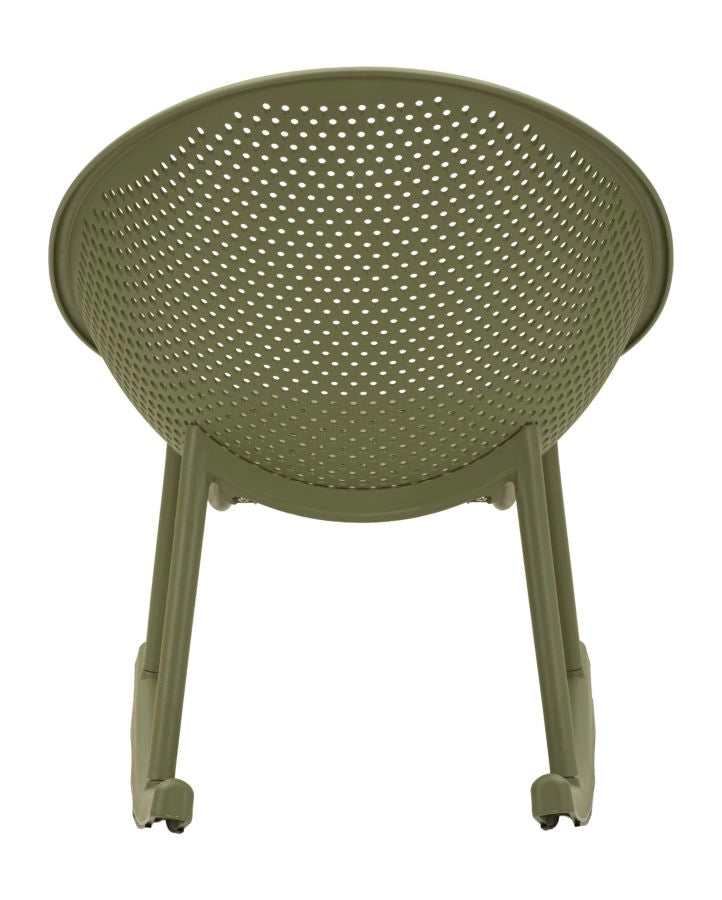 Sedia a Dondolo Ibiza Verde 66x88x80 cm in Polipropilene Verde