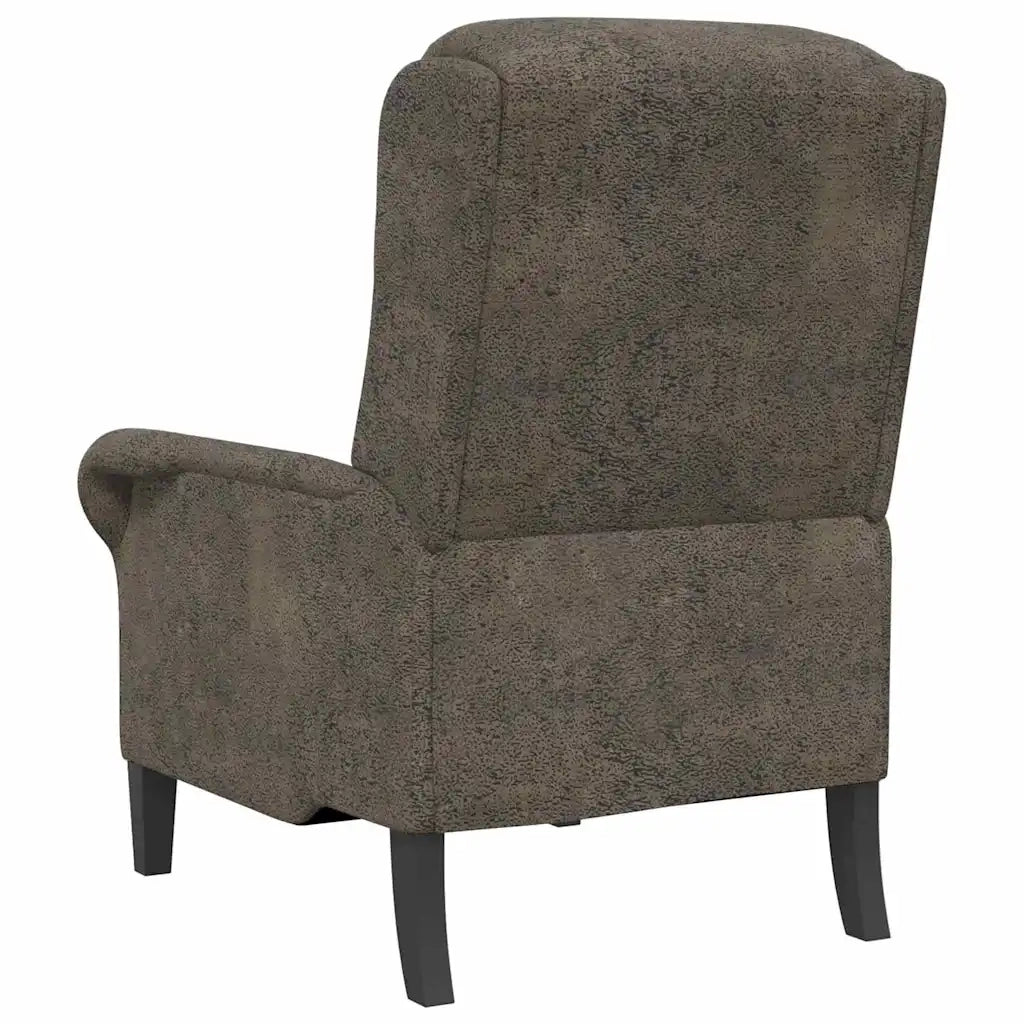 Poltrona-Divano Sedia-Poltroncina Grigio scuro Pelle Sintetica