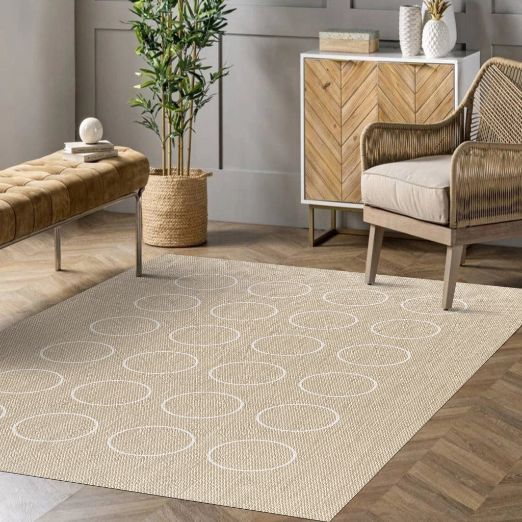 Tappeto vinilico di alta qualità cerchi blancos 160x230