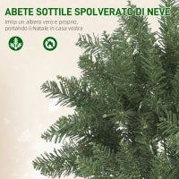 Albero di Natale 180 cm Illuminato con 250 Luci Bianche e Colorate, 899 Rami e 9 Modalità di Illuminazione