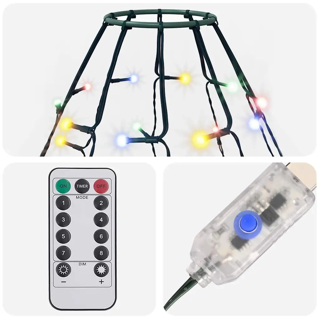 Rete di Luce per Albero di Natale 180 LED Multicolore 180 cm 328876