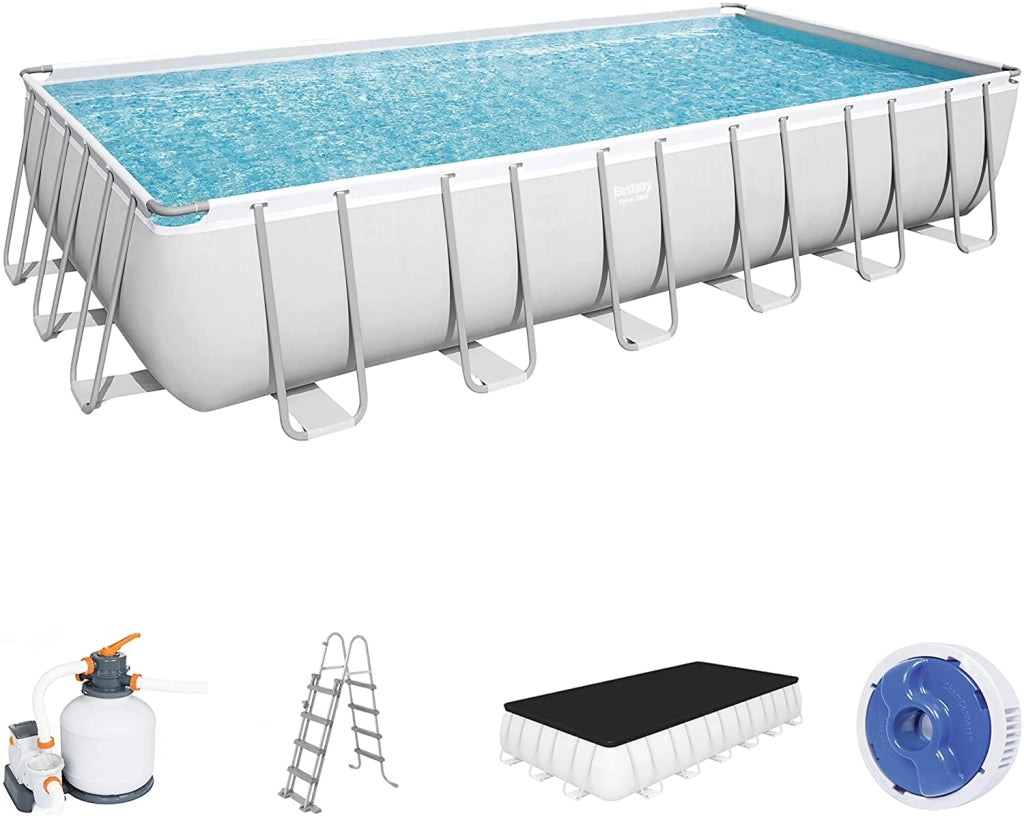 BESTWAY PISCINA FUORI TERRA POWER STEEL RETTANGOLARE 732 X 366 X 132 CM