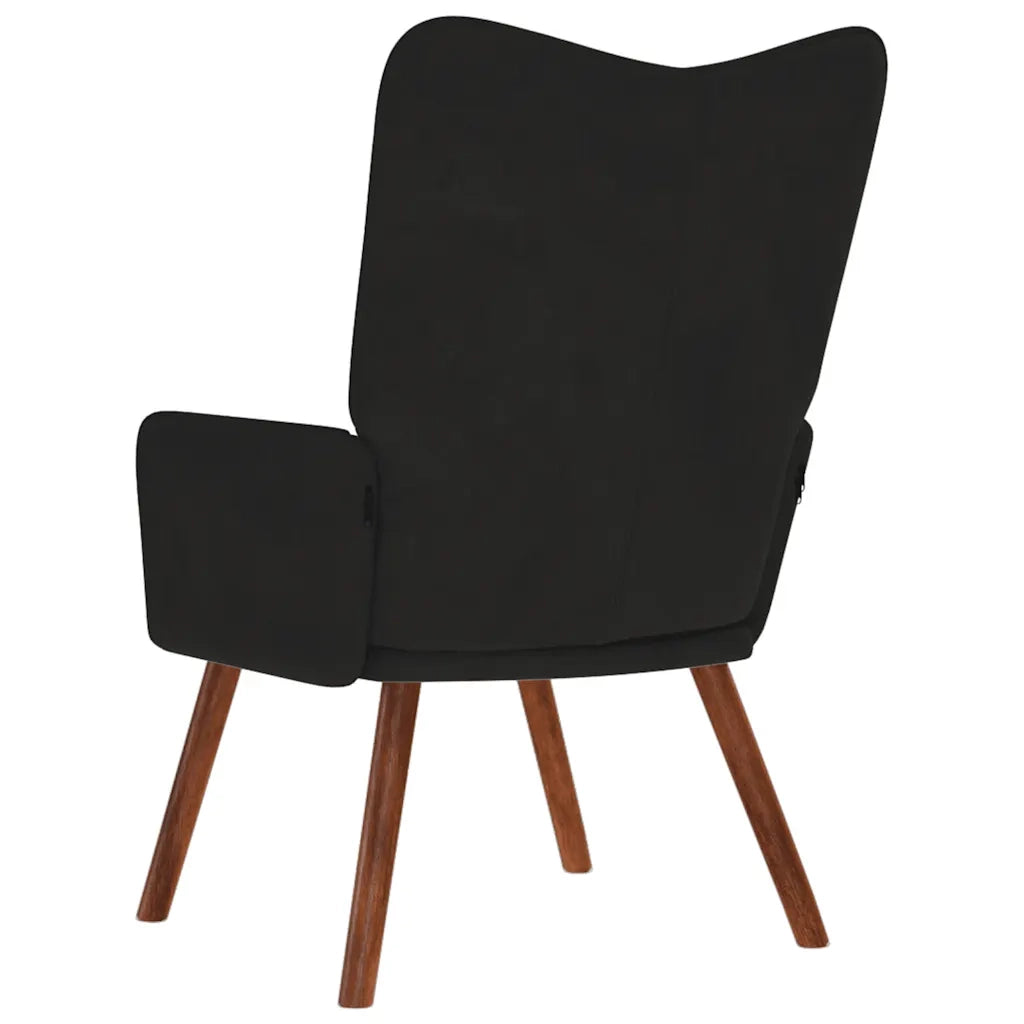 Divano Sedia-Poltrona Relax Nera in Velluto 762885