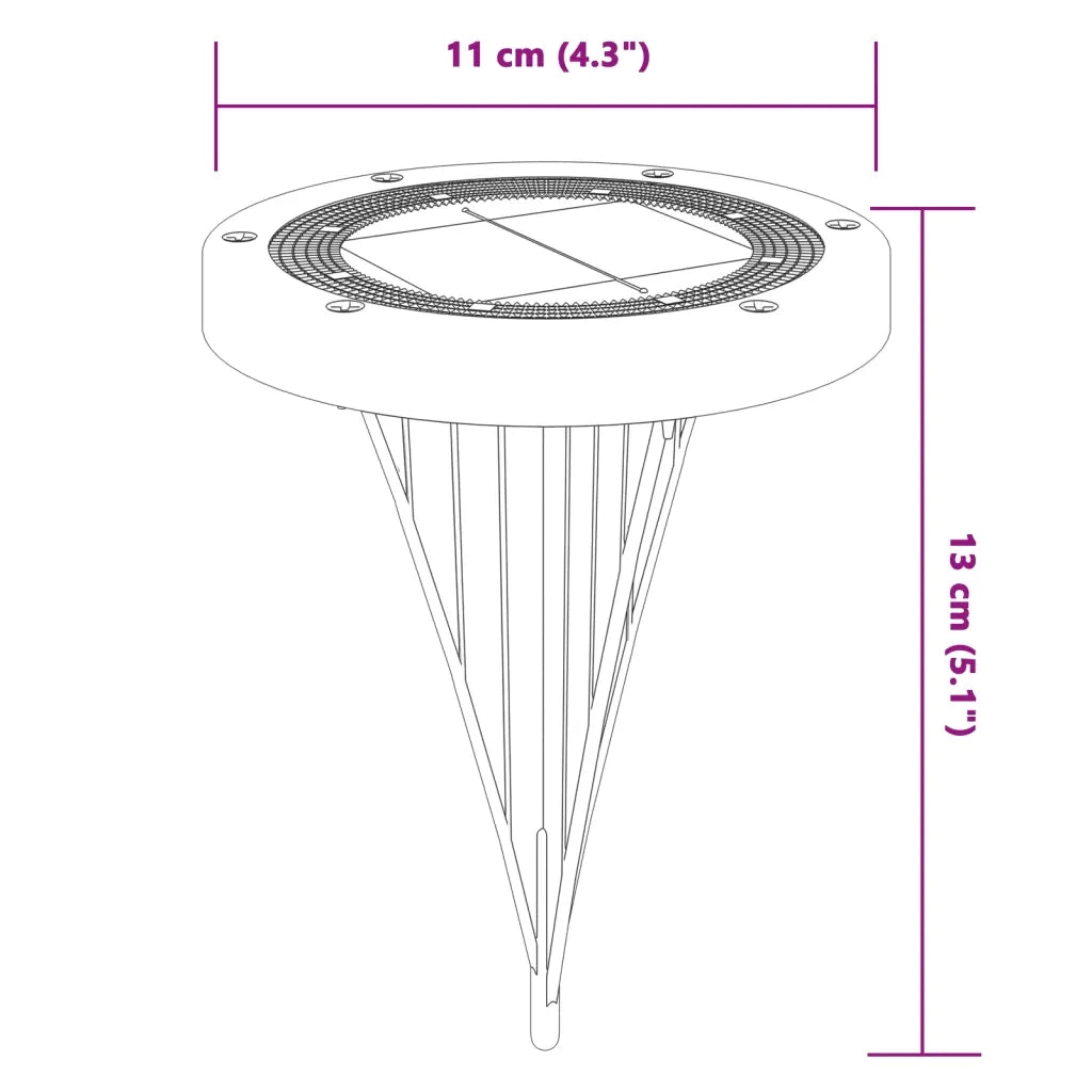 Luci Solari da Terra con Picchetti da Esterno 12 pz Bianco Caldo CFW7258768