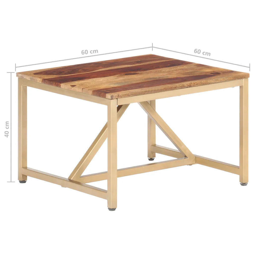 Tavolino Laterale 60x60x40 cm in Legno Massello 286340