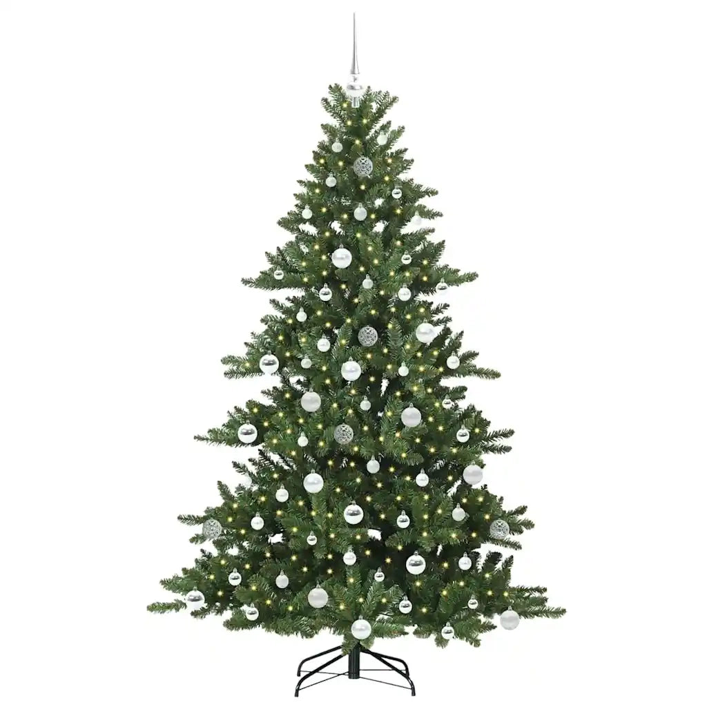 Albero di Natale Artificiale con Rami Pieghevoli Verde 180 cm 3397671