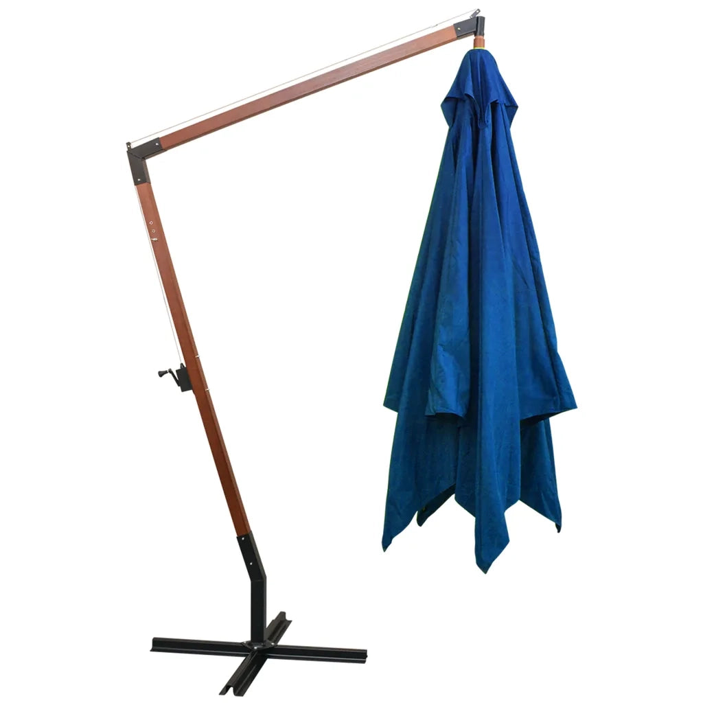 Ombrello | Parasolne a Sbalzo Azzurro 3x3 m Palo in Abete Massello