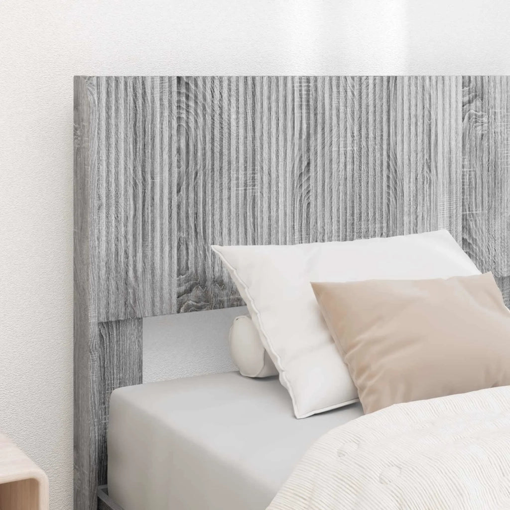 Struttura del letto con stoccaggio e testata-Giroletto con contenitore Sonoma grigio 428701