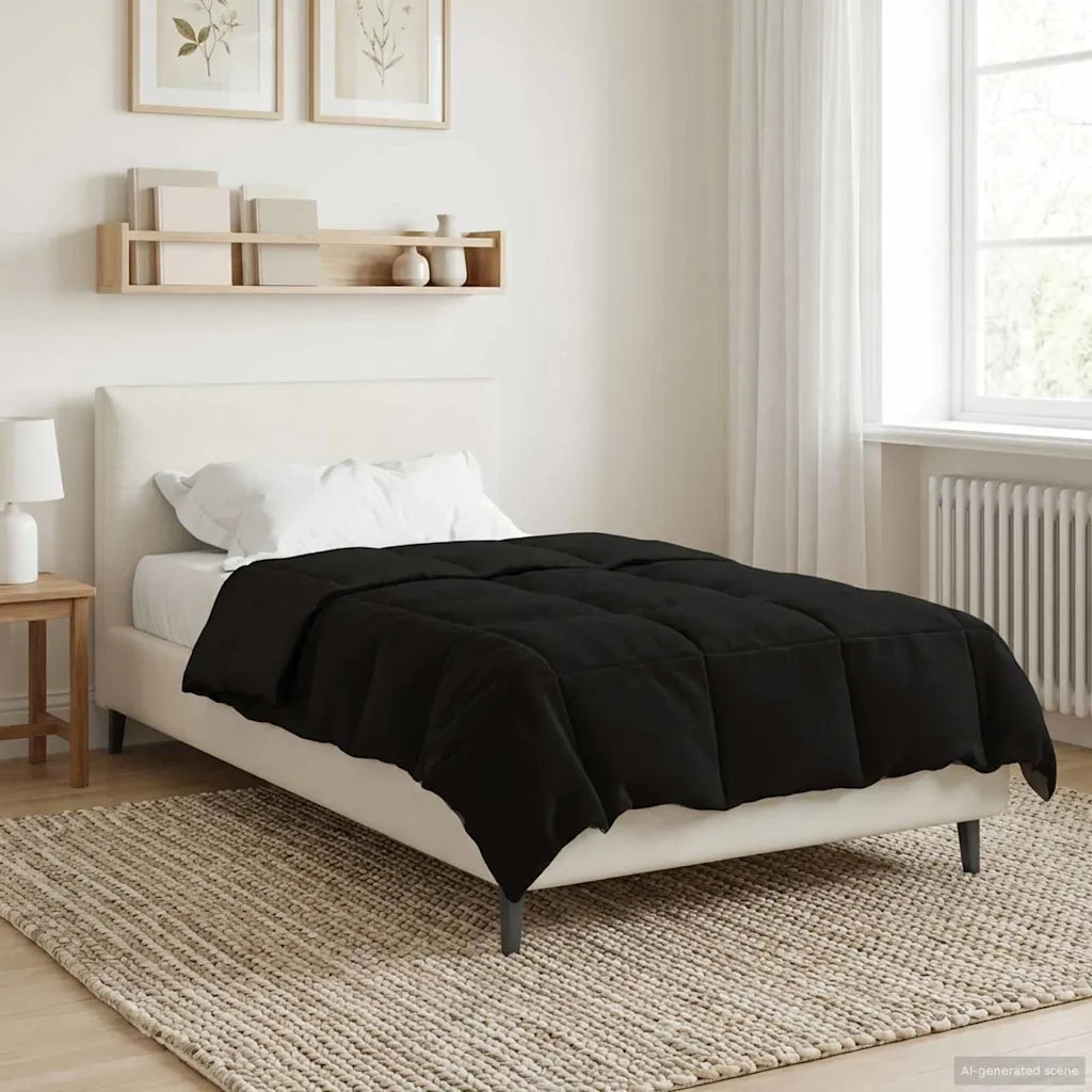 Duvet Estivo Trapuntato Nero 155 x 220 cm Microfibra 42025936
