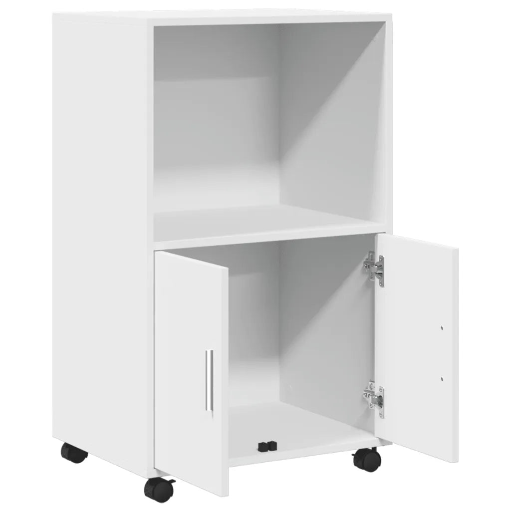 Mobile con Ruote Bianco 55x40x91 cm in Truciolato CFW8548990
